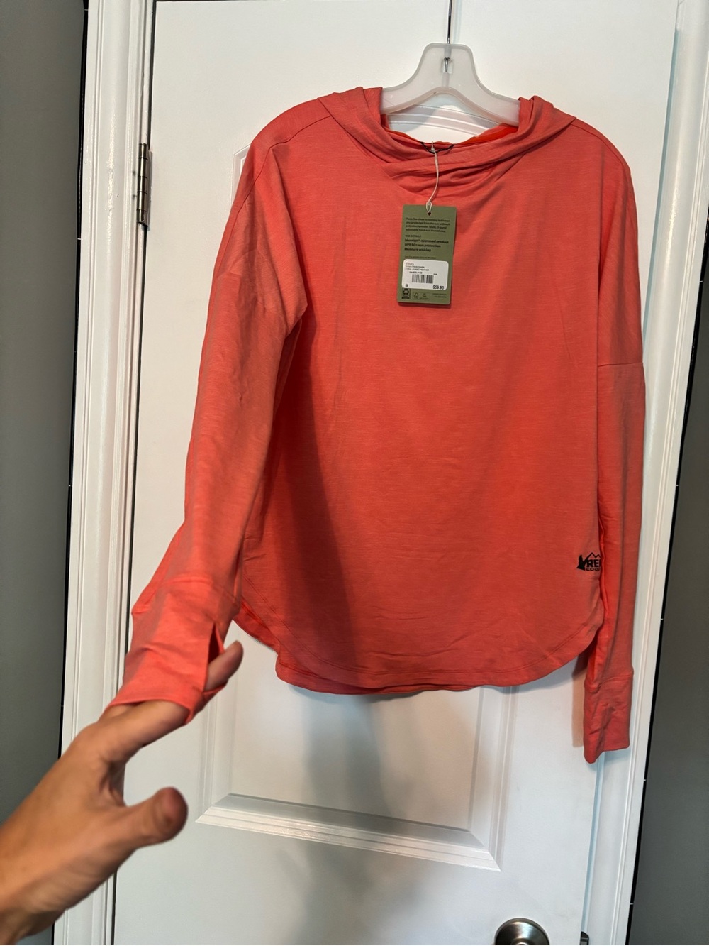 Bluesign Approved Sahara Shade Hoodie Coral Sunset Size Medium